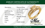 (MIA) Anillo con diamantes en oro amarillo 18KT D-0.48CT