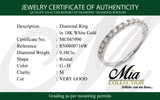 (MIA) Banda con diamantes en oro blanco 18KT D-0.38CT