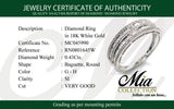 (MIA) Anillo con diamantes en oro blanco 18KT D-0.43CT