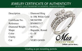 (MIA) Anillo con diamantes en oro blanco 18KT D-0.45CT