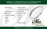 (MIA) Banda con diamantes en oro blanco 18kt. D-0.20Cts.