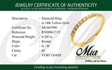 (MIA) Banda con diamantes en oro amarillo 18kt. D-0.20Cts.