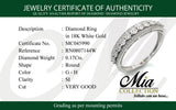 (MIA) Anillo con diamantes en oro blanco 18kt. D-0.17Cts.