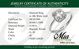 (MIA) Anillo con diamantes en oro blanco 18kt. D-0.16Cts.
