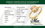 (MIA) Anillo con diamantes en oro amarillo 18kt. D-0.16Cts.