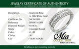 (MIA) Banda con diamantes en oro blanco 18kt. D-0.44Cts.