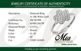 (MIA) Anillo con diamantes en oro blanco 18kt. D-0.31Cts.