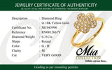 (MIA) Anillo con diamantes en oro amarillo 18kt. D-0.31Cts.