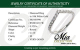 (MIA) Banda con diamantes en oro blanco 18KT D-0.32CT