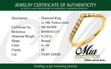 (MIA) Banda con diamantes en oro amarillo 18KT D-0.32CT