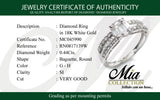 (MIA) Anillo con diamantes en oro blanco 18KT D-0.44CT