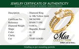 (MIA) Anillo con diamantes en oro amarillo 18KT D-0.44CT