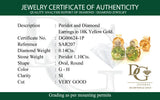 Aretes de Peridoto en oro amarillo 18k
