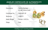 Aretes de Peridoto en oro amarillo 14k