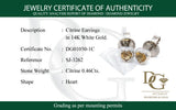 Aretes de citrino en oro blanco 14kt.
