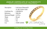 (LD) Banda con diamantes de laboratorio en oro amarillo 14kt. D-0.47CTS.