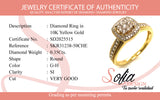 (SOFIA) Set de anillos con diamantes en oro amarillo 10kt.