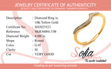 (SOFIA) Set de anillos con diamantes en oro amarillo 10kt.