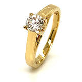 (SOFIA) Anillo con diamante en oro amarillo 10kt. - DGjoyeros