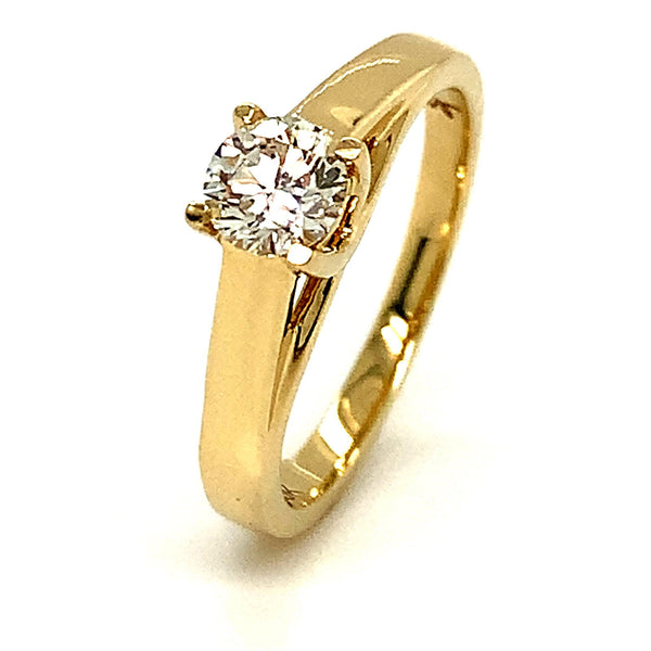 (SOFIA) Anillo con diamante en oro amarillo 10kt. - DGjoyeros