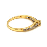 (SOFIA) Anillo con diamantes en oro amarillo 10k - DGjoyeros