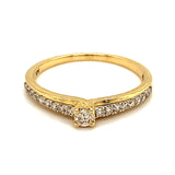 (SOFIA) Anillo con diamantes en oro amarillo 10k - DGjoyeros