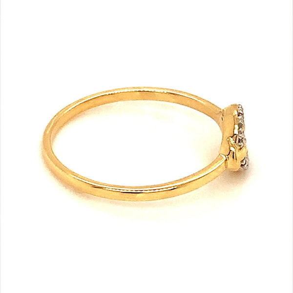 (SOFIA) Anillo con diamantes en oro amarillo 10k - DGjoyeros