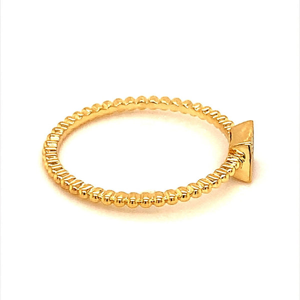(SOFIA) Anillo con diamantes en oro amarillo 10k - DGjoyeros