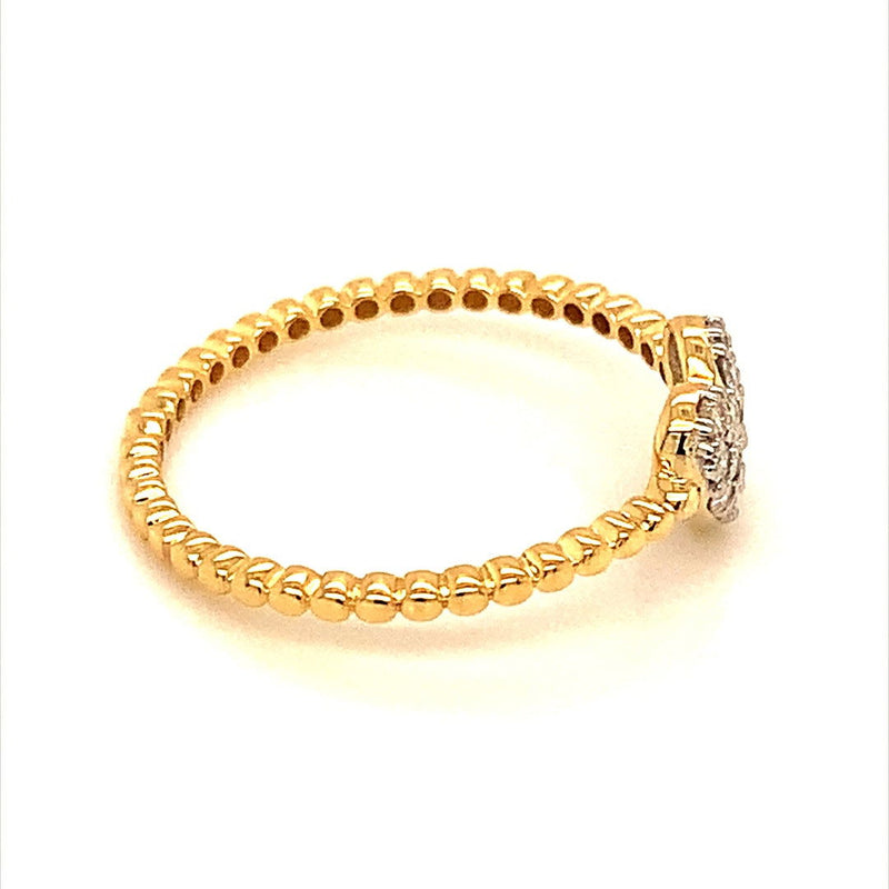 (SOFIA) Anillo con diamantes en oro amarillo 10k - DGjoyeros