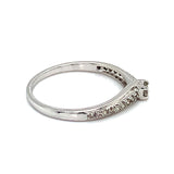 (SOFIA) Anillo con diamantes en oro blanco 10k - DGjoyeros