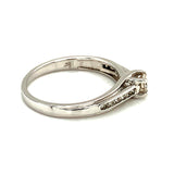 (SOFIA) Anillo con diamantes en oro blanco 10k - DGjoyeros