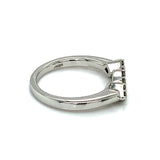 (SOFIA) Anillo con diamantes en oro blanco 10k - DGjoyeros
