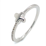 (SOFIA) Anillo con diamantes en oro blanco 10k - DGjoyeros