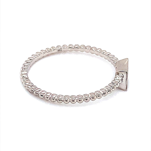 (SOFIA) Anillo con diamantes en oro blanco 10k - DGjoyeros