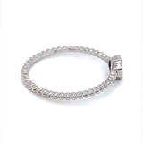 (SOFIA) Anillo con diamantes en oro blanco 10k - DGjoyeros