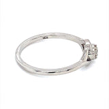 (SOFIA) Anillo con diamantes en oro blanco 10k - DGjoyeros