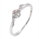 (SOFIA) Anillo con diamantes en oro blanco 10k  ANTES: $229.00 - DGjoyeros