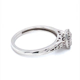 (SOFIA) Anillo con diamantes en oro blanco 10kt - DGjoyeros
