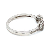 (SOFIA) Anillo con diamantes en oro blanco 10kt - DGjoyeros