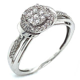 (SOFIA) Anillo con diamantes en oro blanco 10kt.