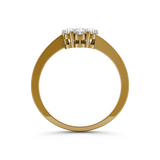 (SOFIA) Anillo (flor) con diamantes en oro amarillo 10k - DGjoyeros