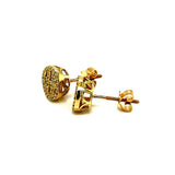 (SOFIA) Aretes con diamantes en oro amarillo 10k - DGjoyeros
