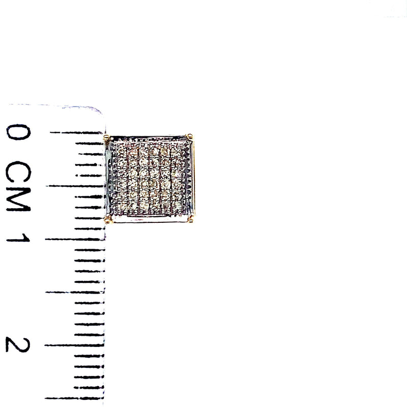 (SOFIA) Aretes con diamantes en oro amarillo 10k - DGjoyeros