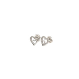 (SOFIA) Aretes con diamantes en oro blanco 10k - DGjoyeros