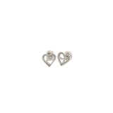 (SOFIA) Aretes con diamantes en oro blanco 10k - DGjoyeros