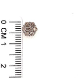 (SOFIA) Aretes (flor) con diamantes en oro blanco 10k - DGjoyeros