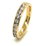 (SOFIA) Banda con diamantes en oro amarillo 10k - DGjoyeros