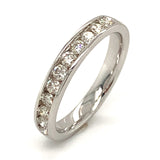 (SOFIA) Banda con diamantes en oro blanco 10k - DGjoyeros