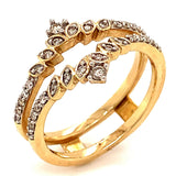 (SOFIA) Bandas con diamantes en oro amarillo 10kt.