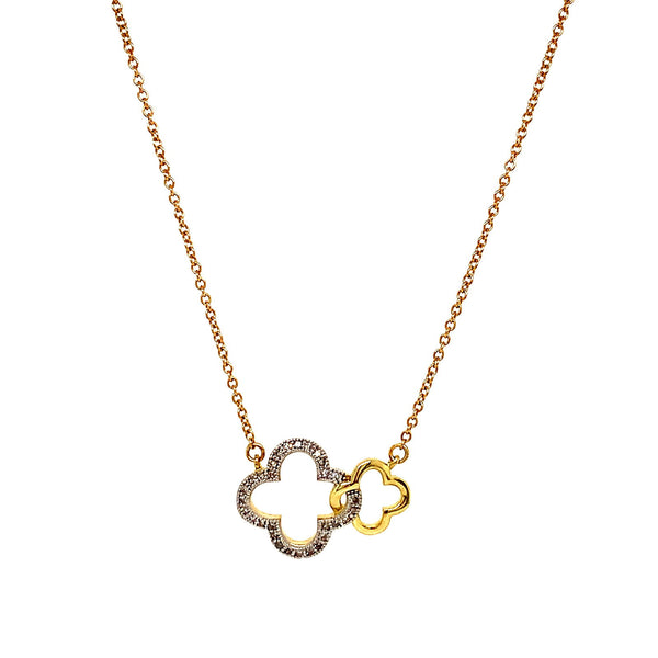 (SOFIA) Collar con diamantes en oro amarillo 10kt. - DGjoyeros